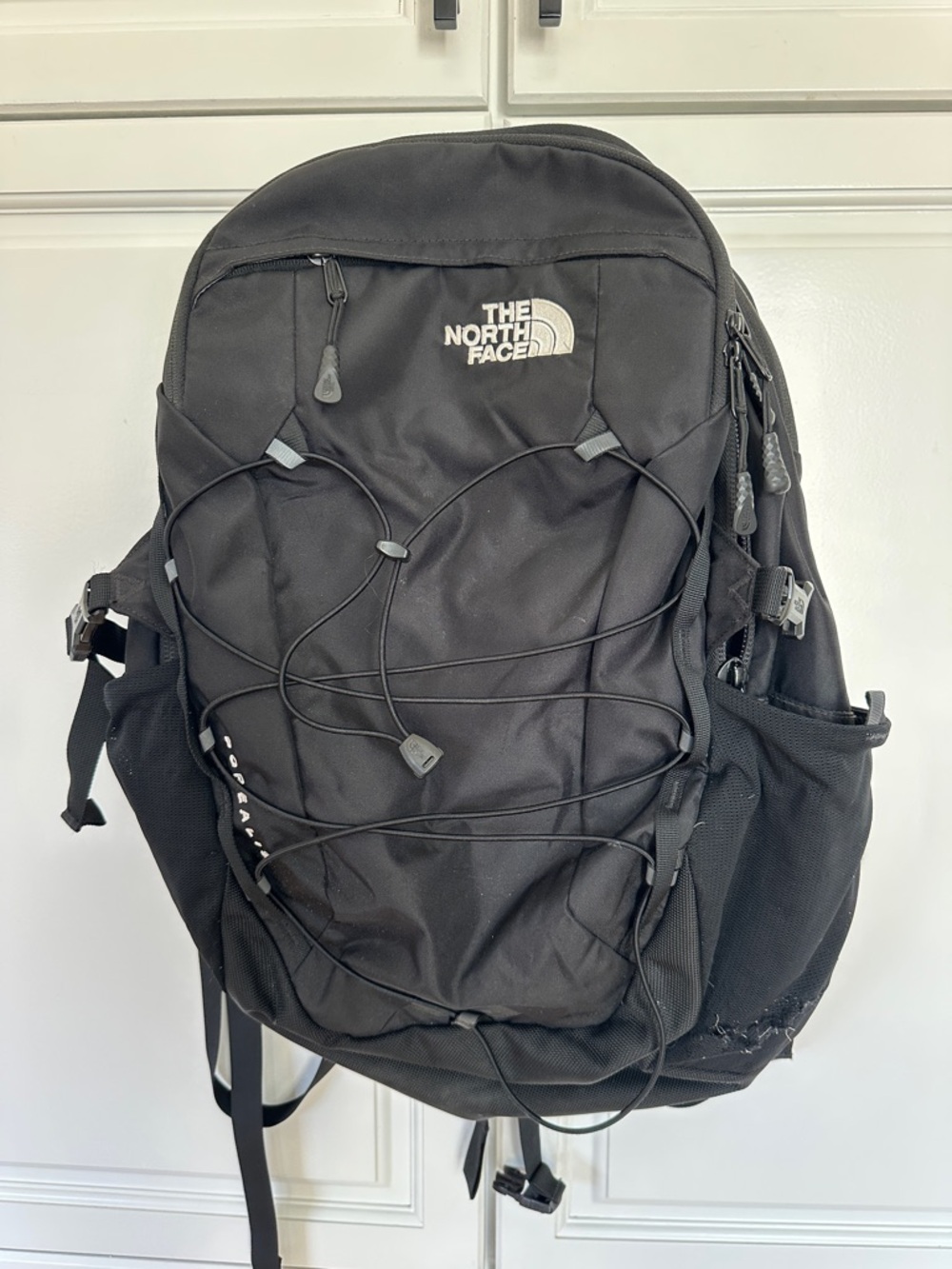 The North Face Black Borealis Backpack with External Bungee